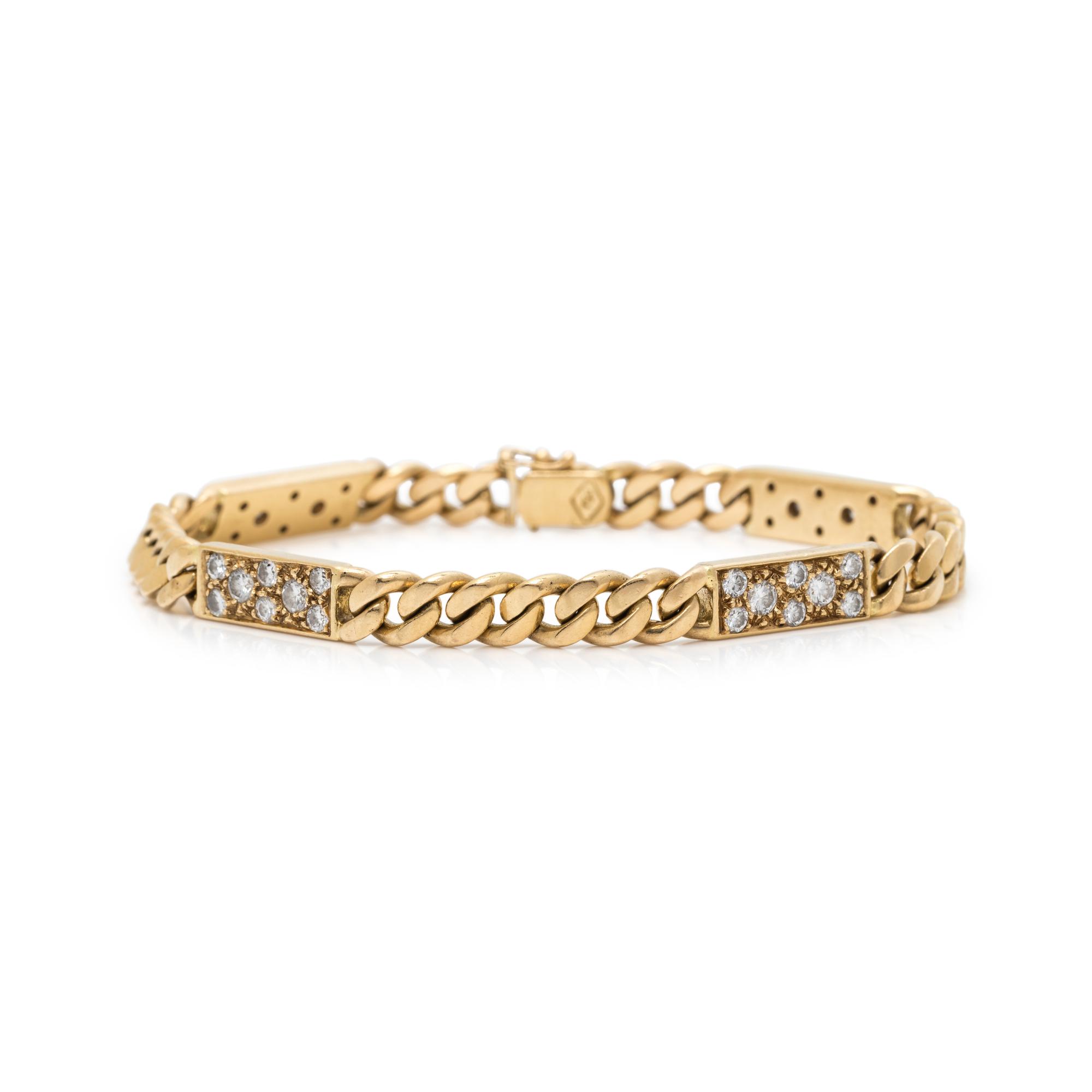 BOUCHERON, YELLOW GOLD AND DIAMOND BRACELET