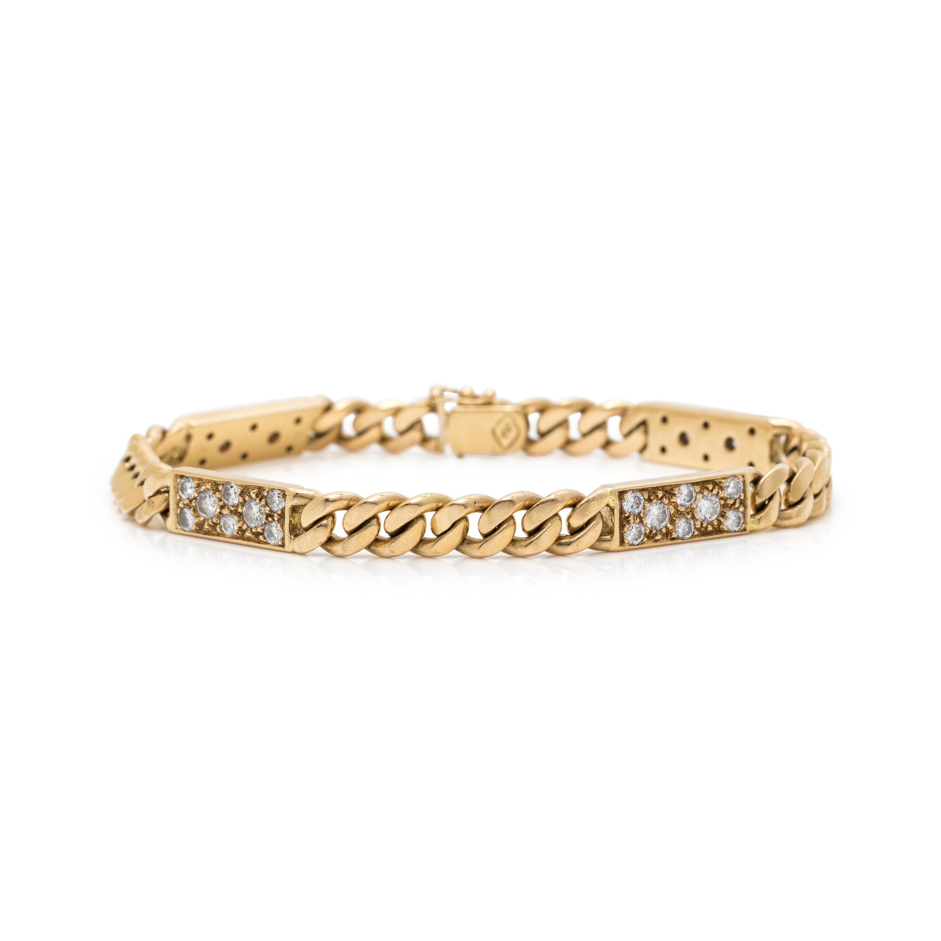 BOUCHERON, YELLOW GOLD AND DIAMOND BRACELET