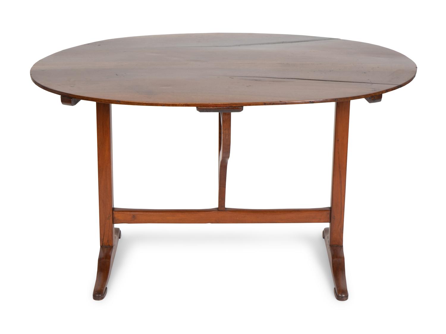 A French Provincial Fruitwood Wine Tasting Table