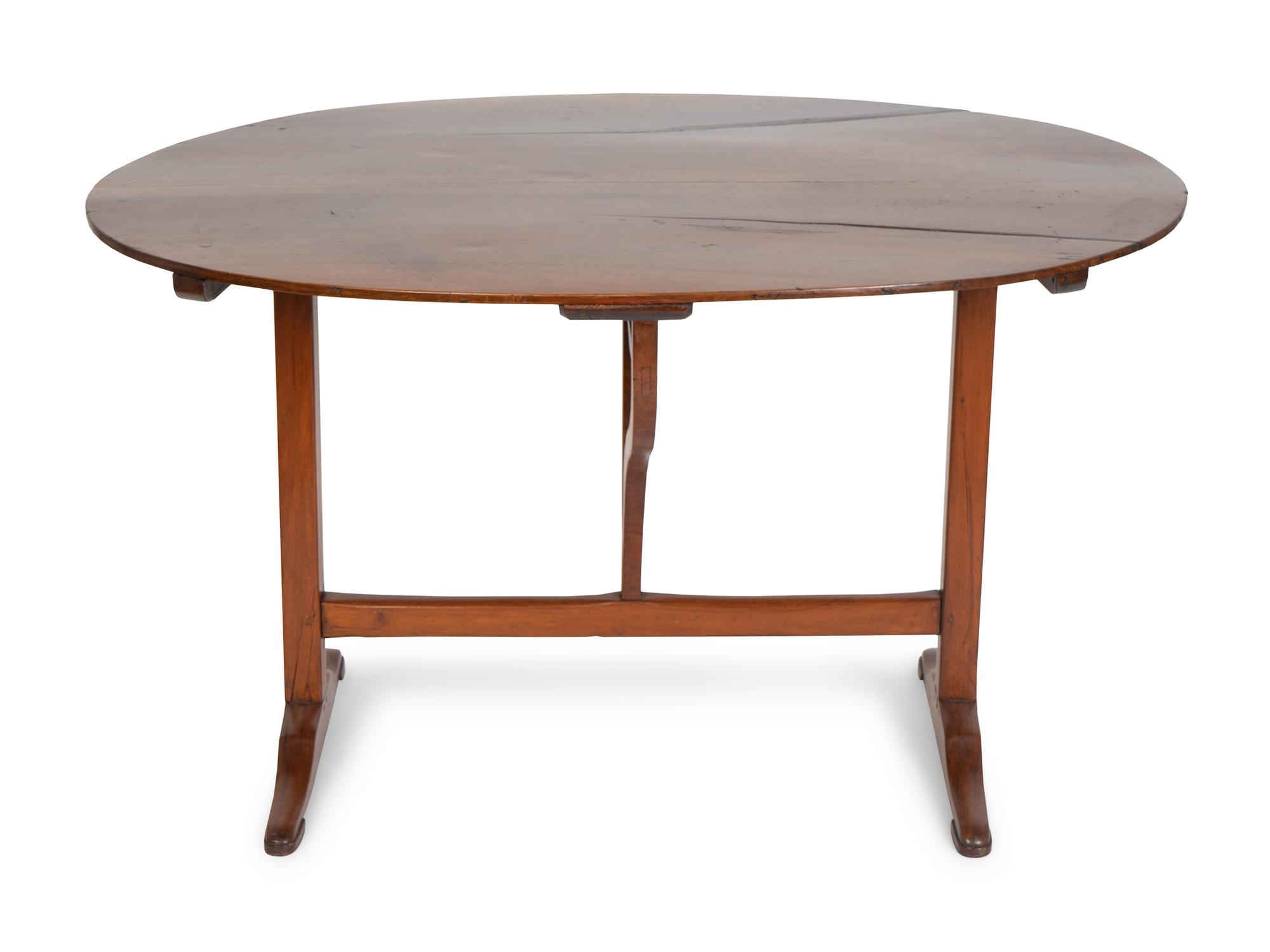 A French Provincial Fruitwood Wine Tasting Table