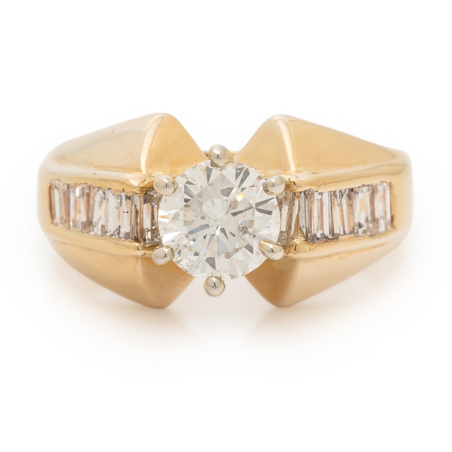 Diamond and Yellow Gold Ring