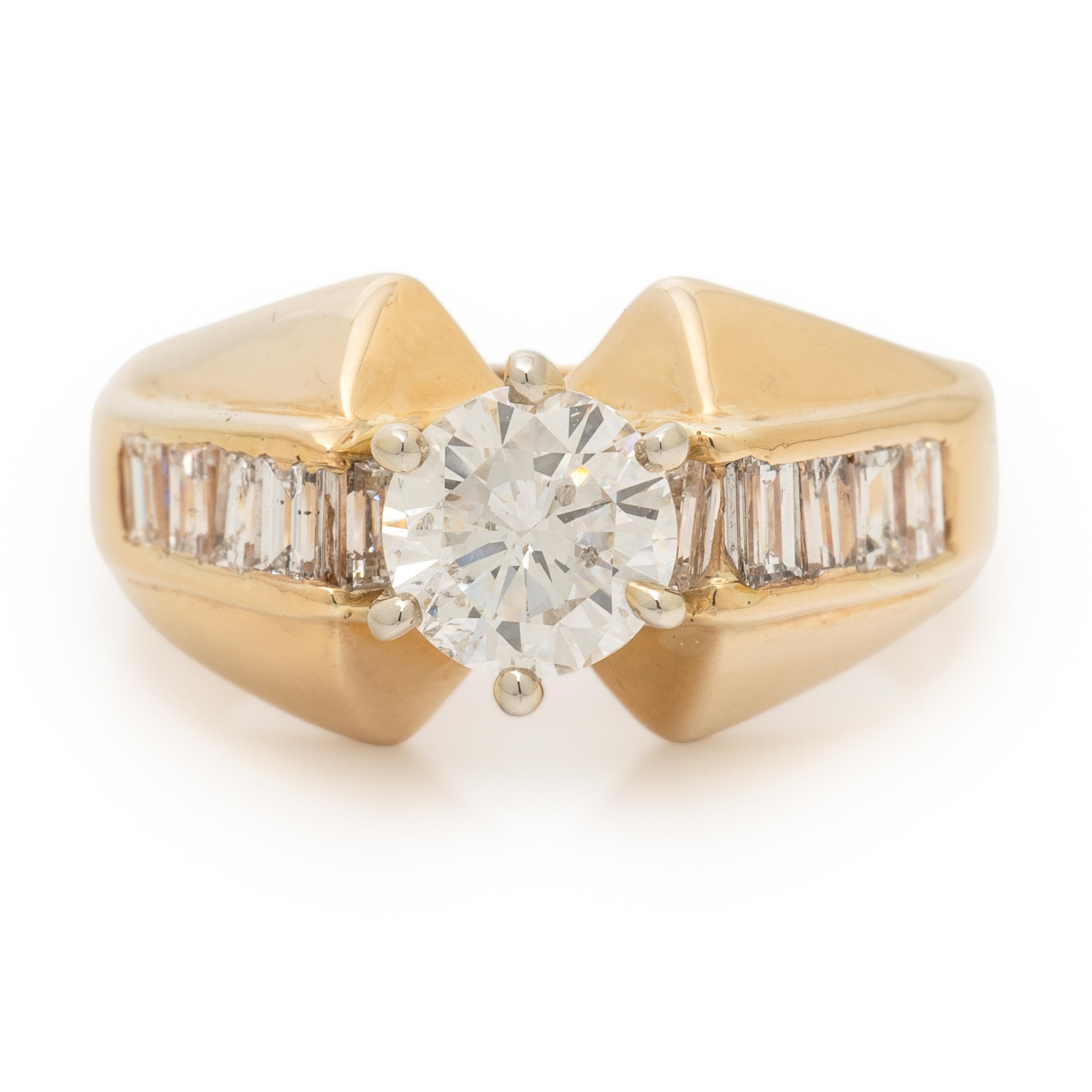 Diamond and Yellow Gold Ring