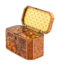 A Regency Tortoise Shell Octagonal Tea Caddy