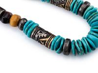 Pair of Single-strand Necklaces, with Gold Accents