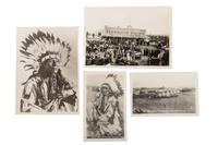 [DAKOTA] -- [WOUNDED KNEE]. A group of 6 photographs incl. Sioux subjects by Frank Bennett Fiske and scenes at Wounded Knee Battlefield.