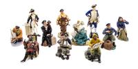 A Collection of Royal Doulton Porcelain Figures Height of tallest 11 1/2 inches. — 20TH CENTURY