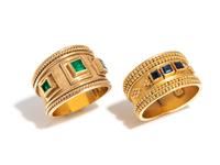 COLLECTION OF YELLOW GOLD AND GEMSTONE RINGS