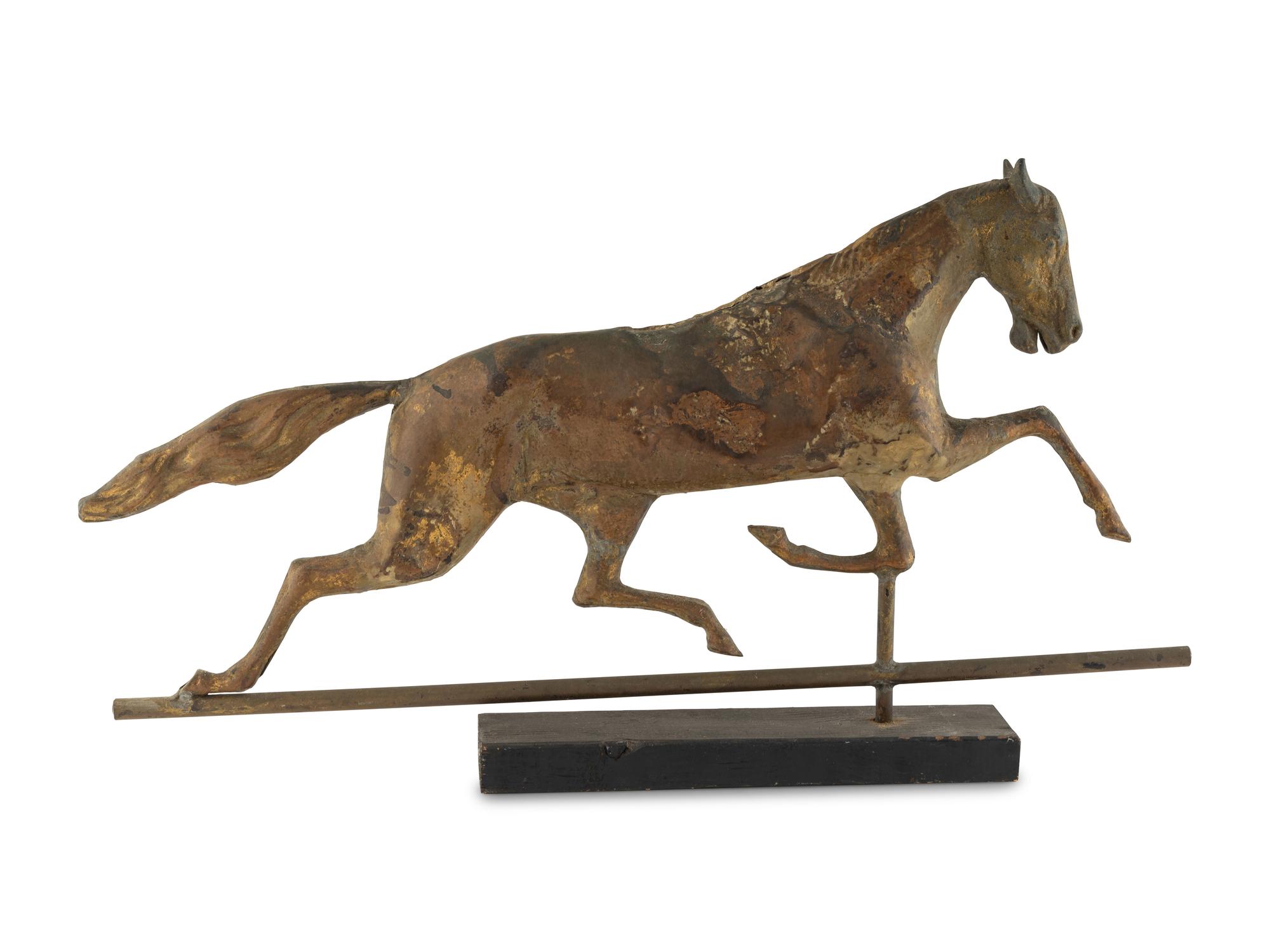 A Molded Copper and Cast Zinc Ethan Allen Weathervane