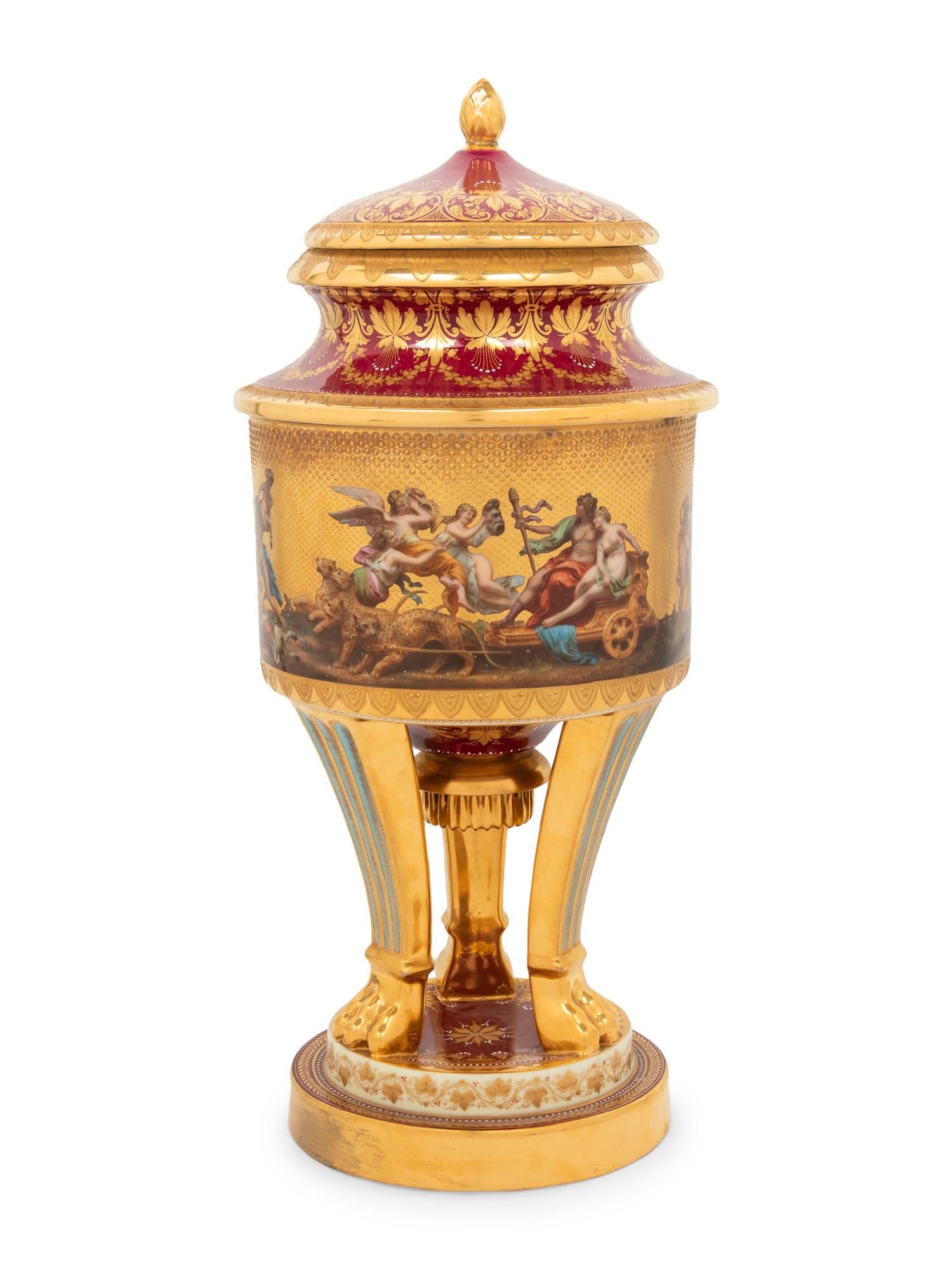 A Vienna Porcelain Urn