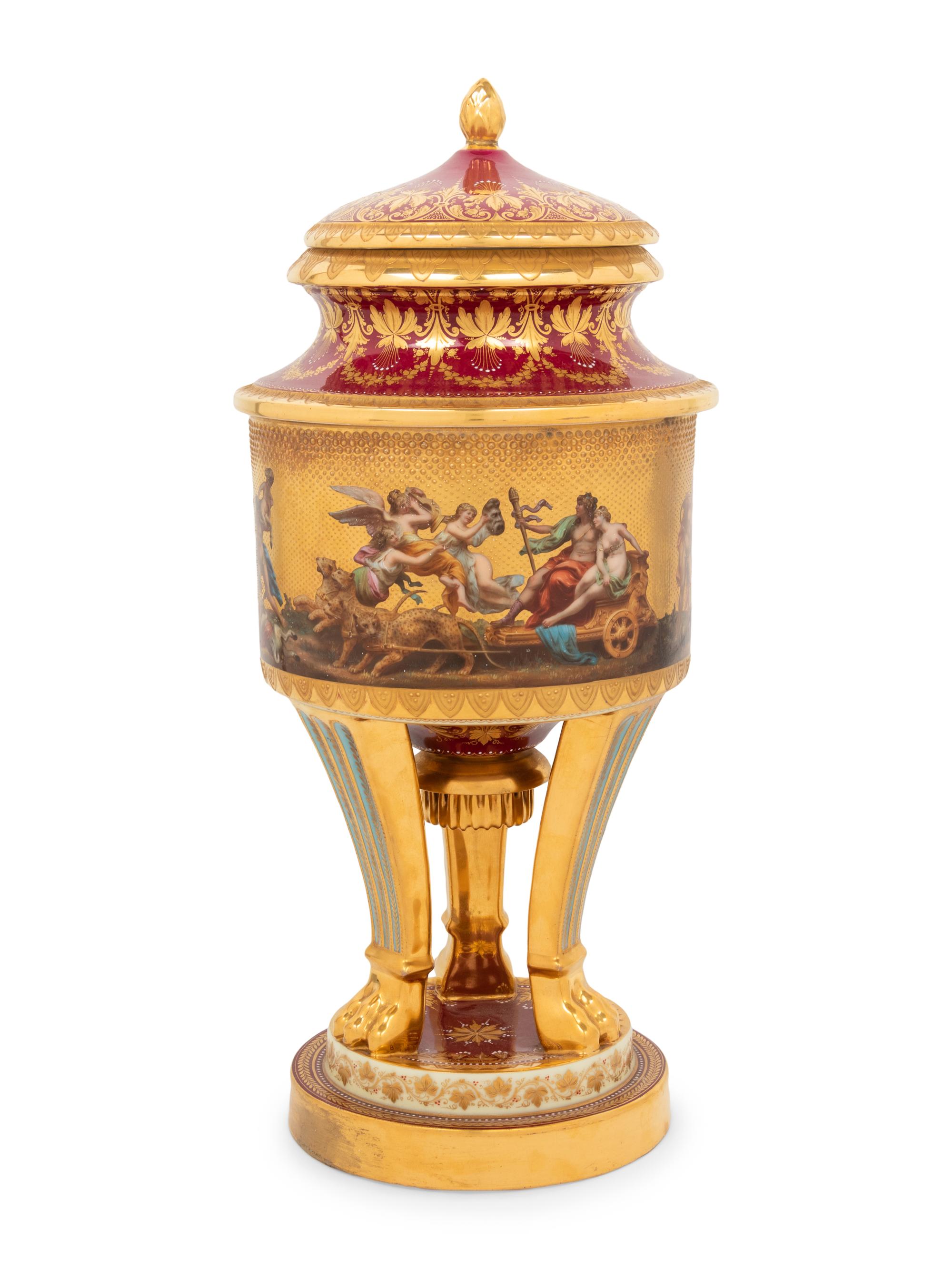 A Vienna Porcelain Urn