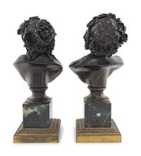 A Pair of Continental Bronze Busts
