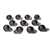 A Collection of Chicago Bears Super XX Signed Autograph Mini Helmets (21)