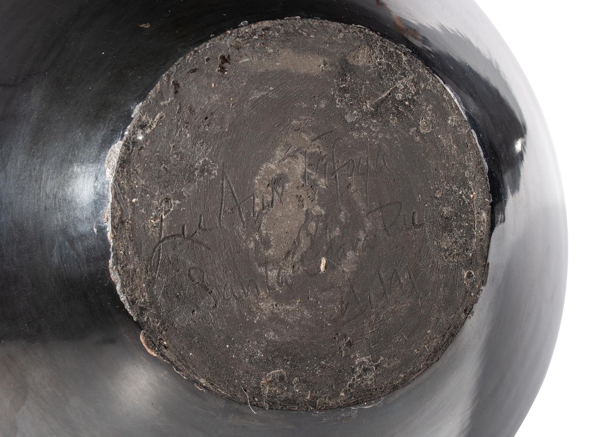 Award Winning Carved Blackware Pottery Vase