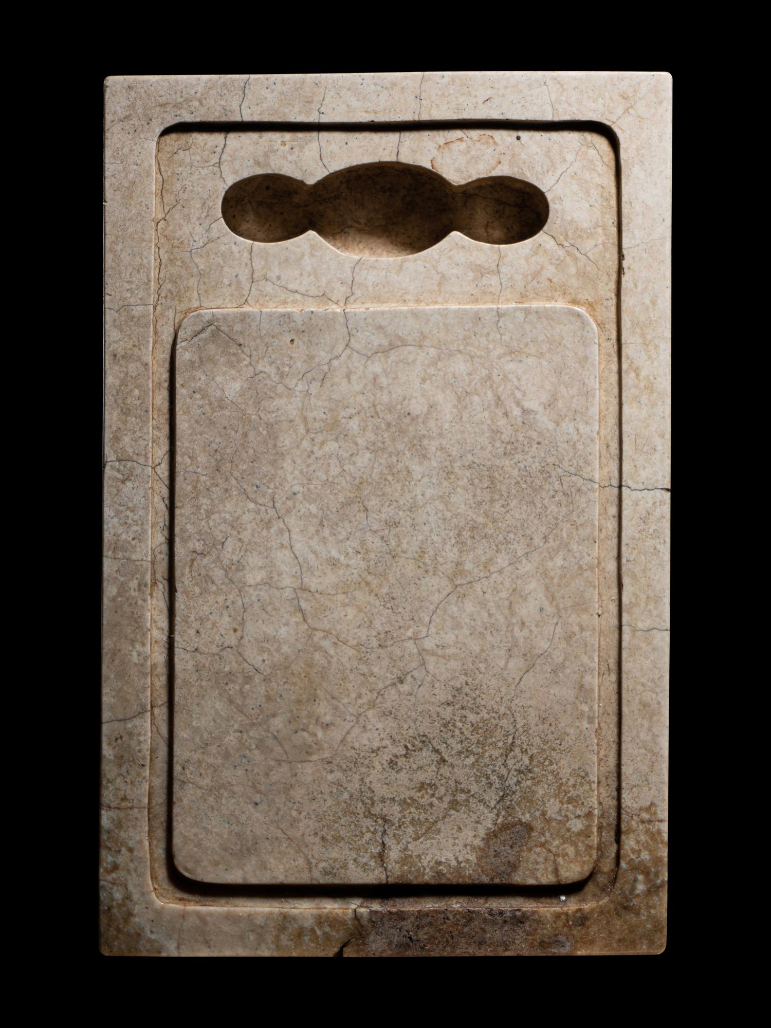 A Small Chicken Bone Jade Inkstone