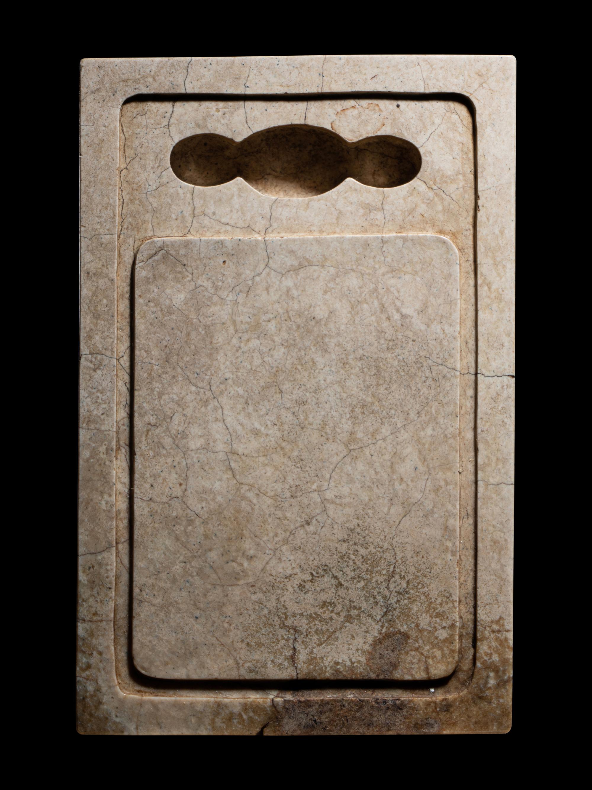 A Small Chicken Bone Jade Inkstone