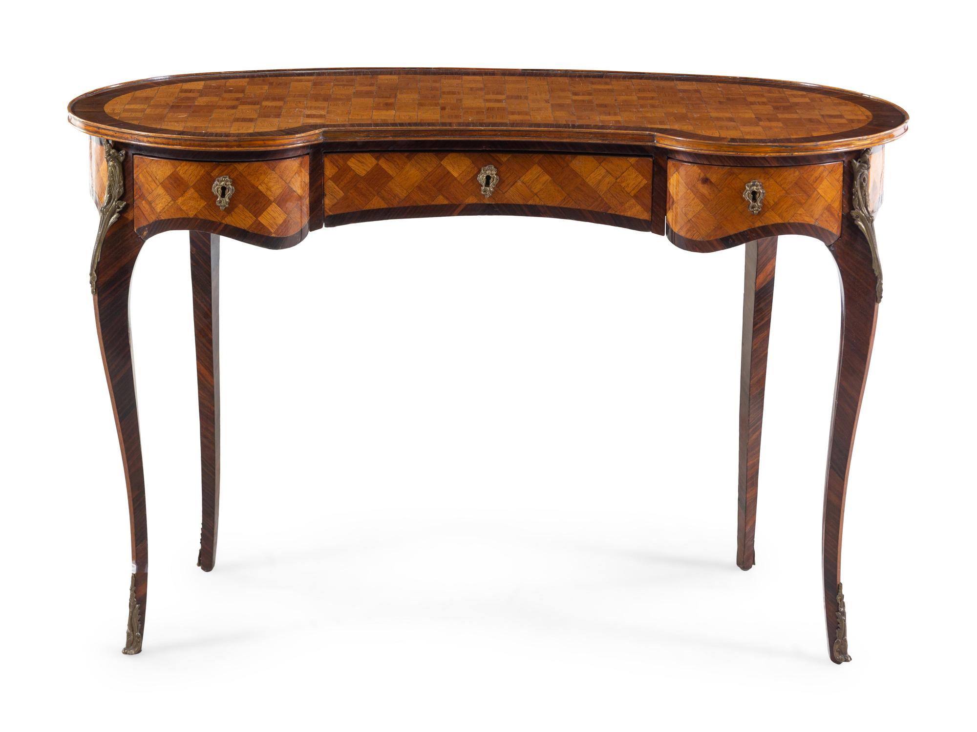 A Louis XV Style Parquetry Writing Table