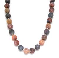 A 14 Karat White Gold, Agate and Diamond Necklace, 113.10 dwts.