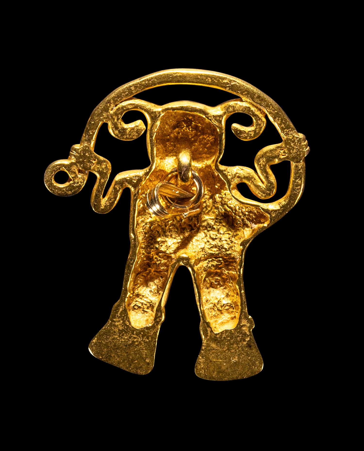 A Veraguas Gold Monkey Pendant