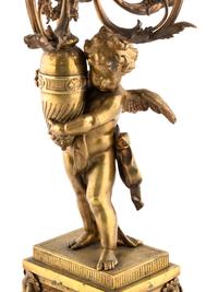A French Gilt Bronze Figural Ten-Light Candelabrum