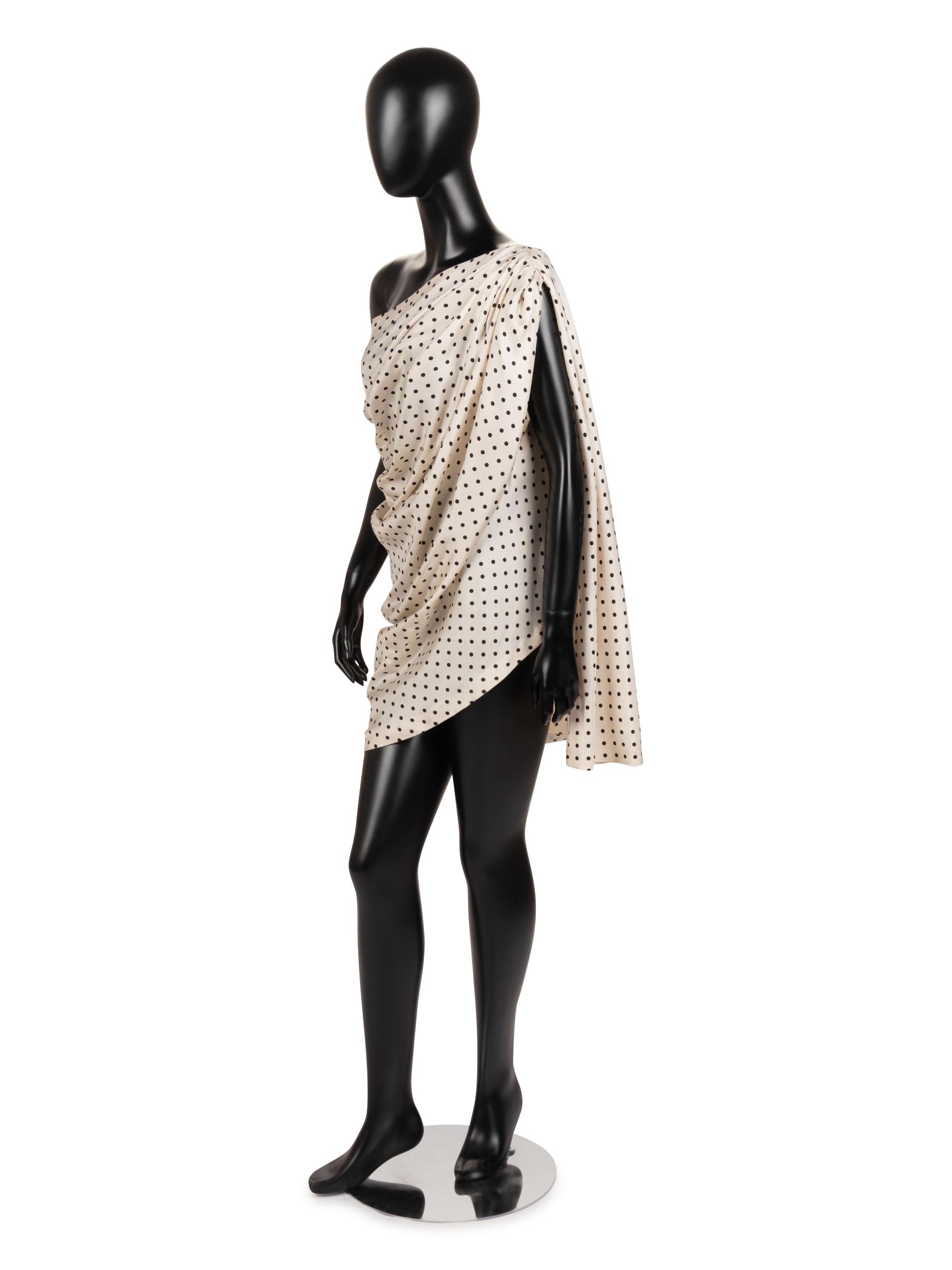 Madame Grès Haute Couture Polka Dot Draped Top, Spring/Summer 1985