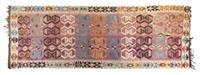 A Turkish Kilim Wool Rug 13 feet 3 inches x 4 feet 7 inches. — CIRCA 1880