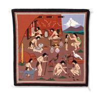 Navajo Pictorial Weaving, Anasazi Village Scene