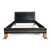 A Contemporary Gilt Lacquer Bed