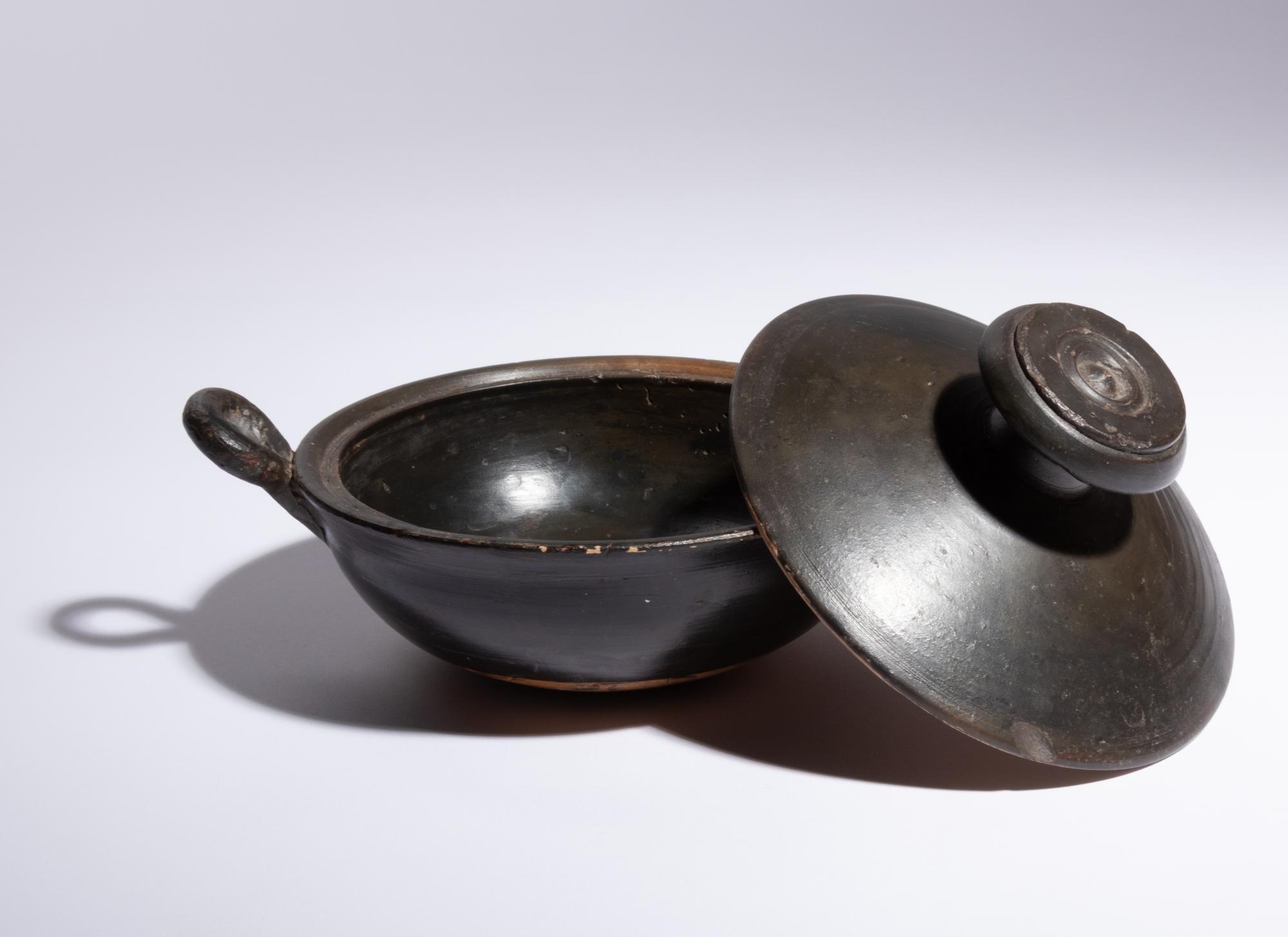 A Lucanian Black-Glazed Three-Part Thymiaterion