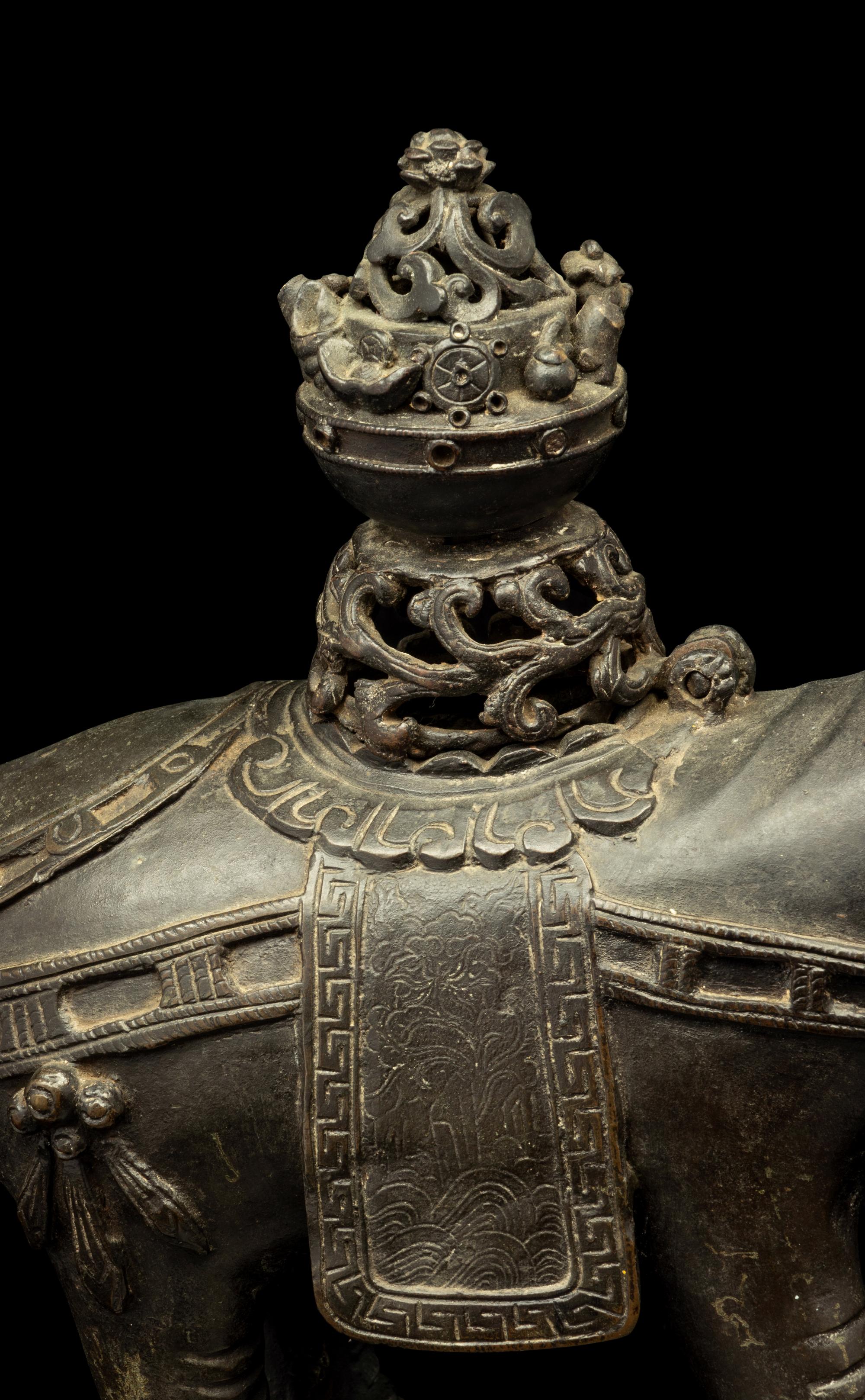A Bronze Elephant-Form Incense Burner