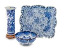 T hree Japanese Arita Porcelain Table Articles