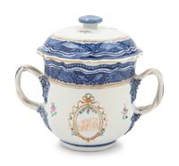 A Chinese Export Porcelain Cup and Cover