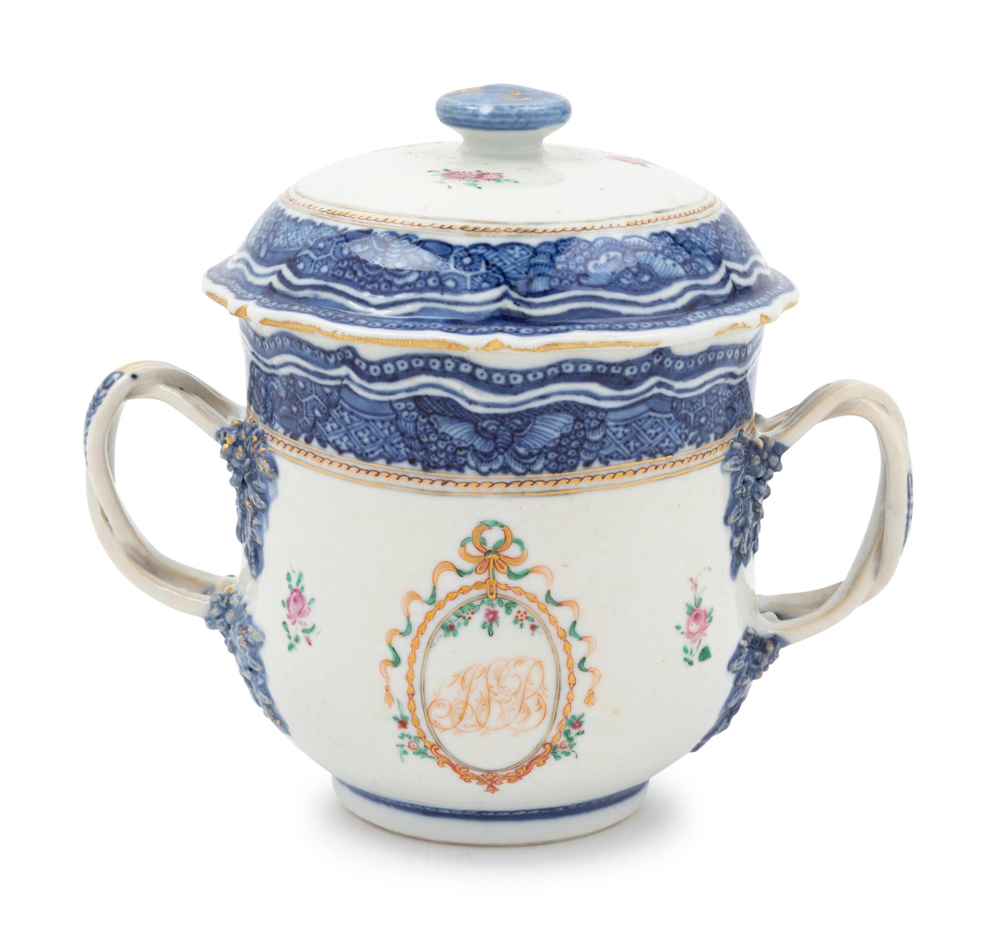 A Chinese Export Porcelain Cup and Cover