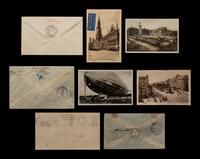 [FLIGHT COVERS] A Large Collection of German and Austrian Dispatched Zeppelin Flight Covers and Postcards