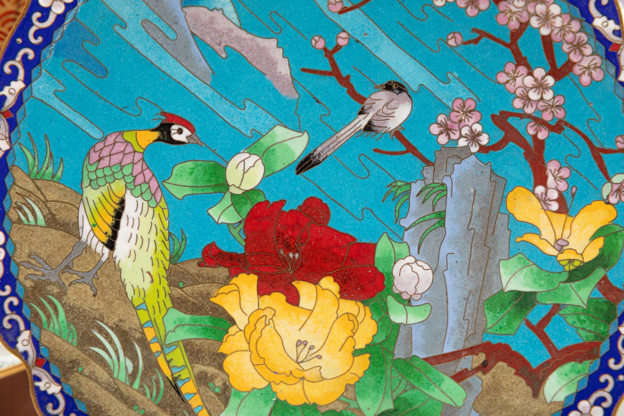 Eight Japanese Cloisonné Chargers