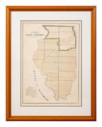 Five Framed Maps Pertaining to Illinois and the Surrounding States