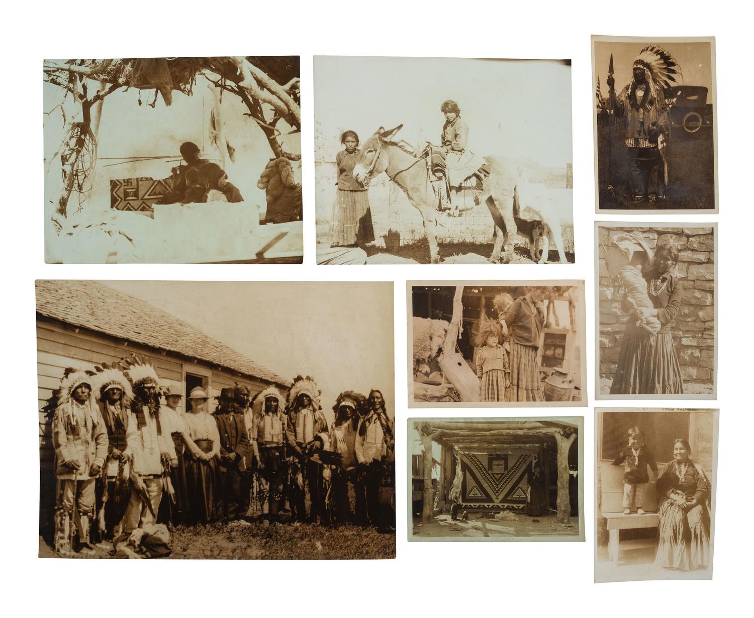 [NATIVE AMERICANS]. 50+ photos & postcards of Native Americans incl. image by RINEHART.