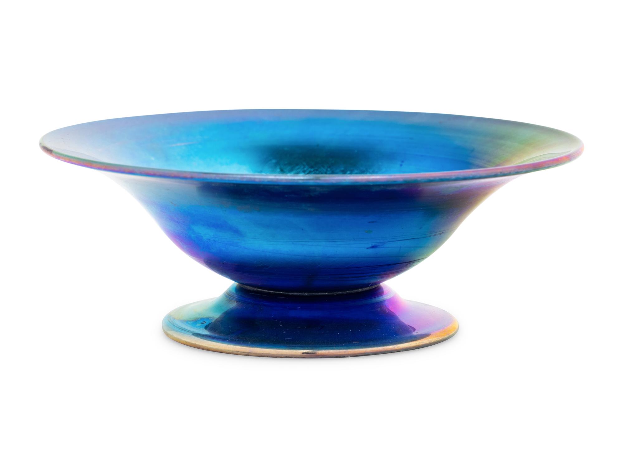 A Tiffany Studios Favrile Glass Footed Bowl