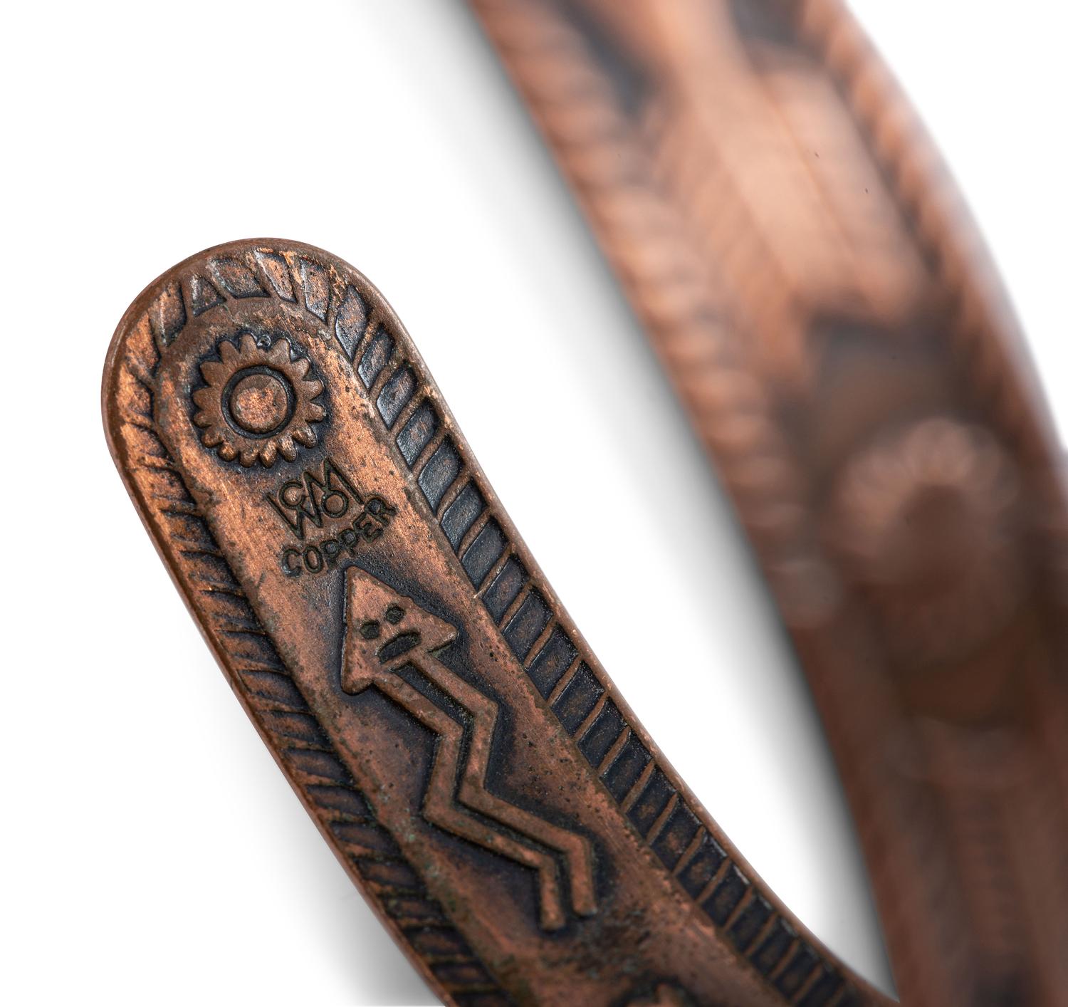 Fred Harvey Era Copper Trade Cuff Bracelets