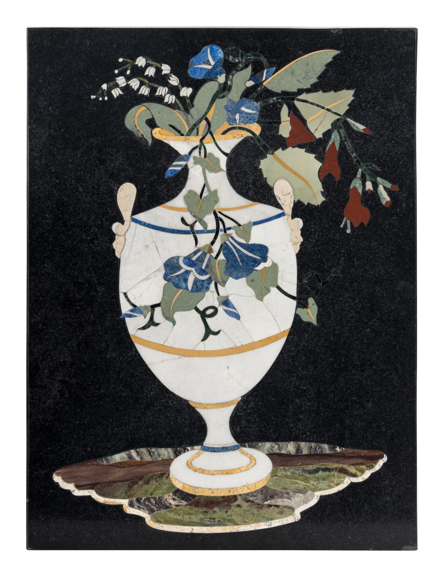 Two Continental Pietra Dura Plaques