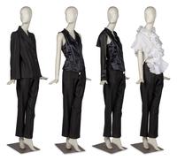 Ann Demeulemeester Bolero, Vest, Jacket, and Pant with Junya Watanabe for Comme des Garçons Blouse