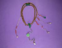 A Yellow Glass and Peking Glass Court Necklace, Chaozhu
