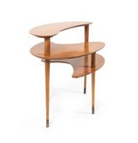 Three Tiered Side Table Brown Saltman, USA