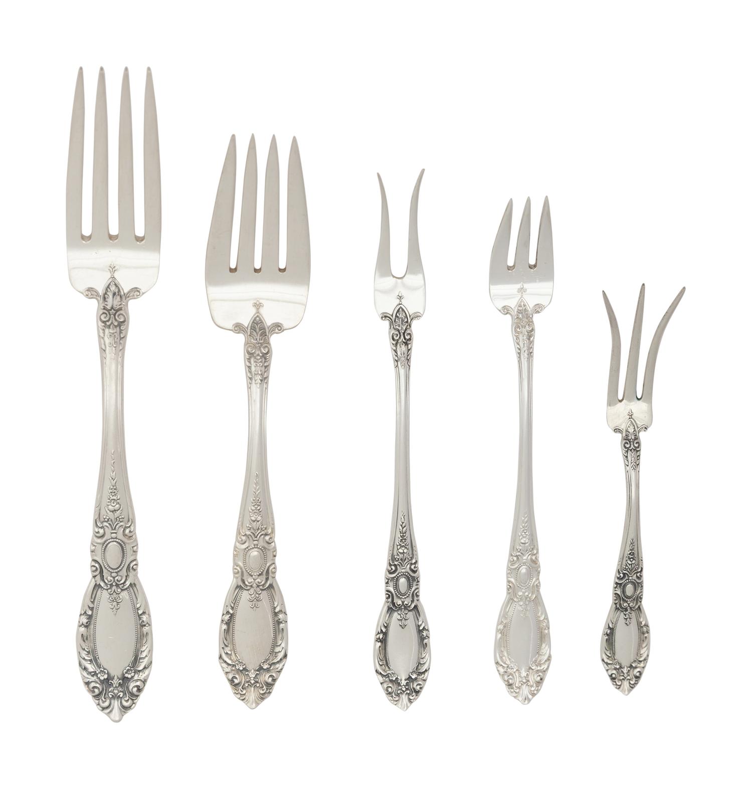 An American Silver Flatware Service