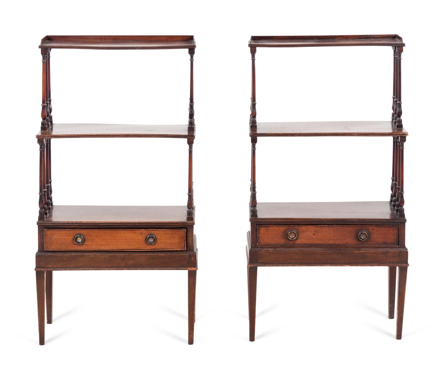 A Pair of Regency Mahogany Étagères