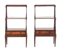 A Pair of Regency Mahogany Étagères