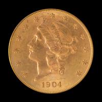A United States 1904-S Liberty Head $20 Gold Coin
