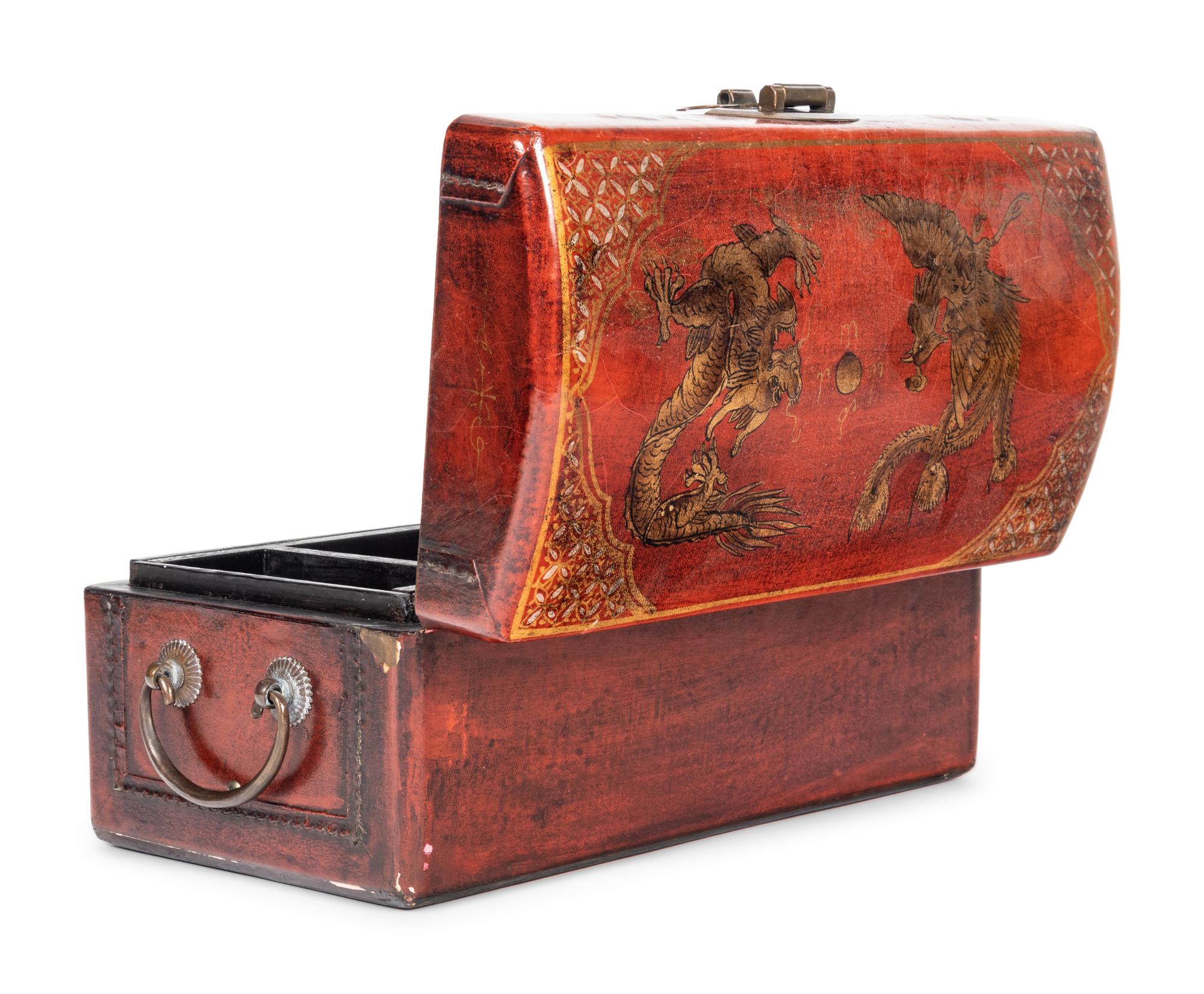 A Chinese Export Red Lacquered Box