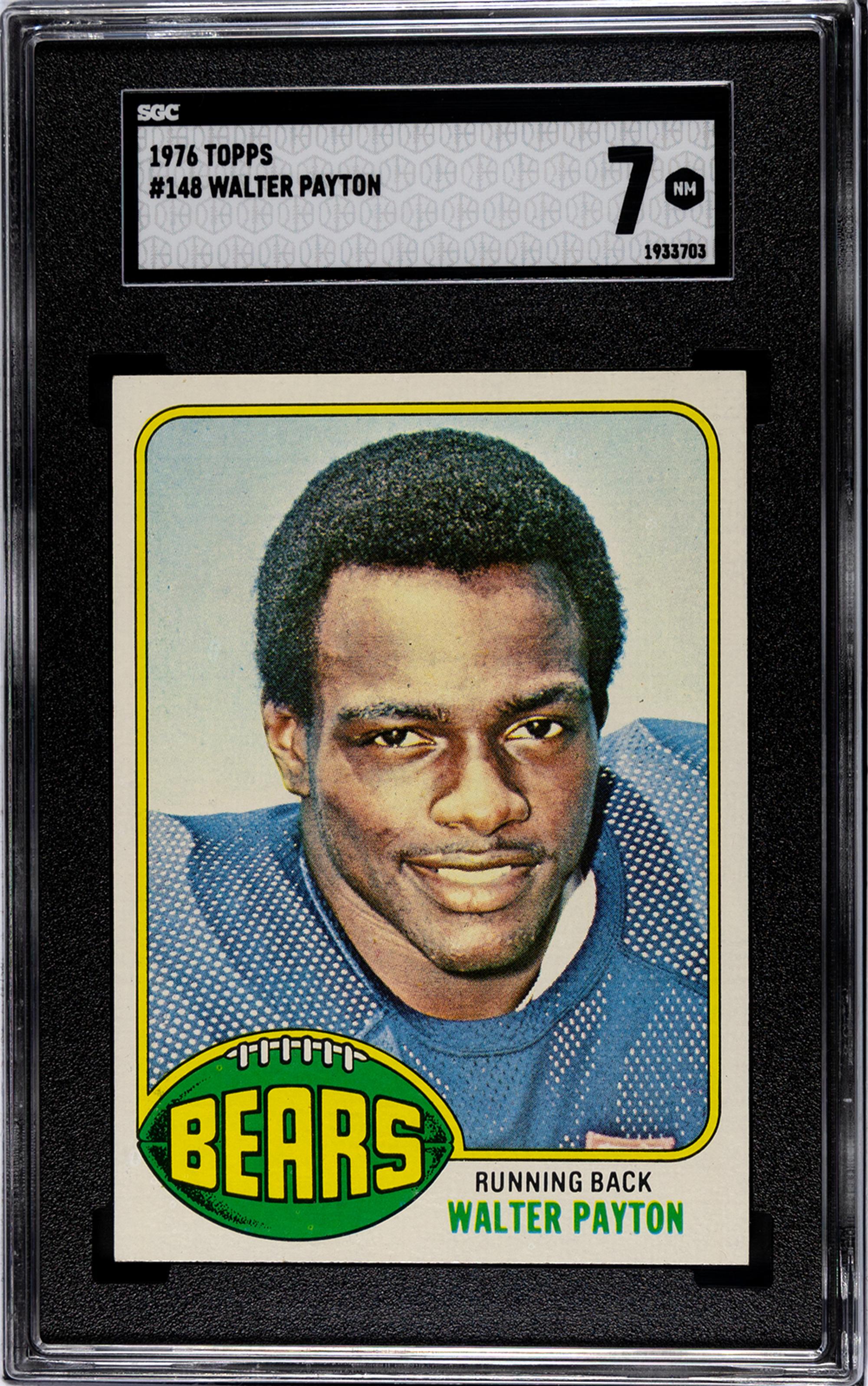 A 1976 Topps Walter Payton Rookie Football Card No. 148 (SGC 7 NM)