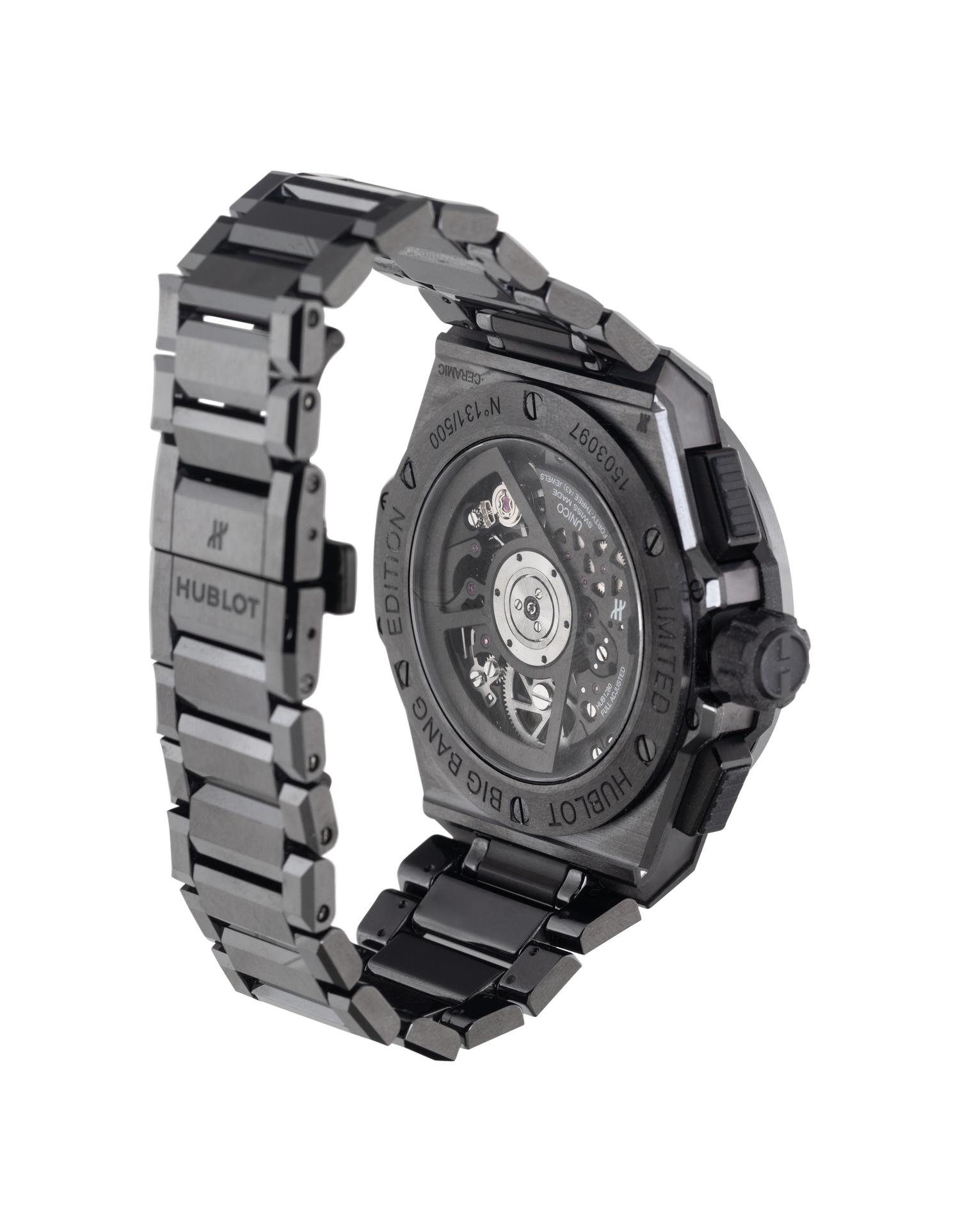HUBLOT, REF. 451.CX.1140.CX BLACK CERAMIC 'BIG BANG UNICO ALL BLACK' WATCH