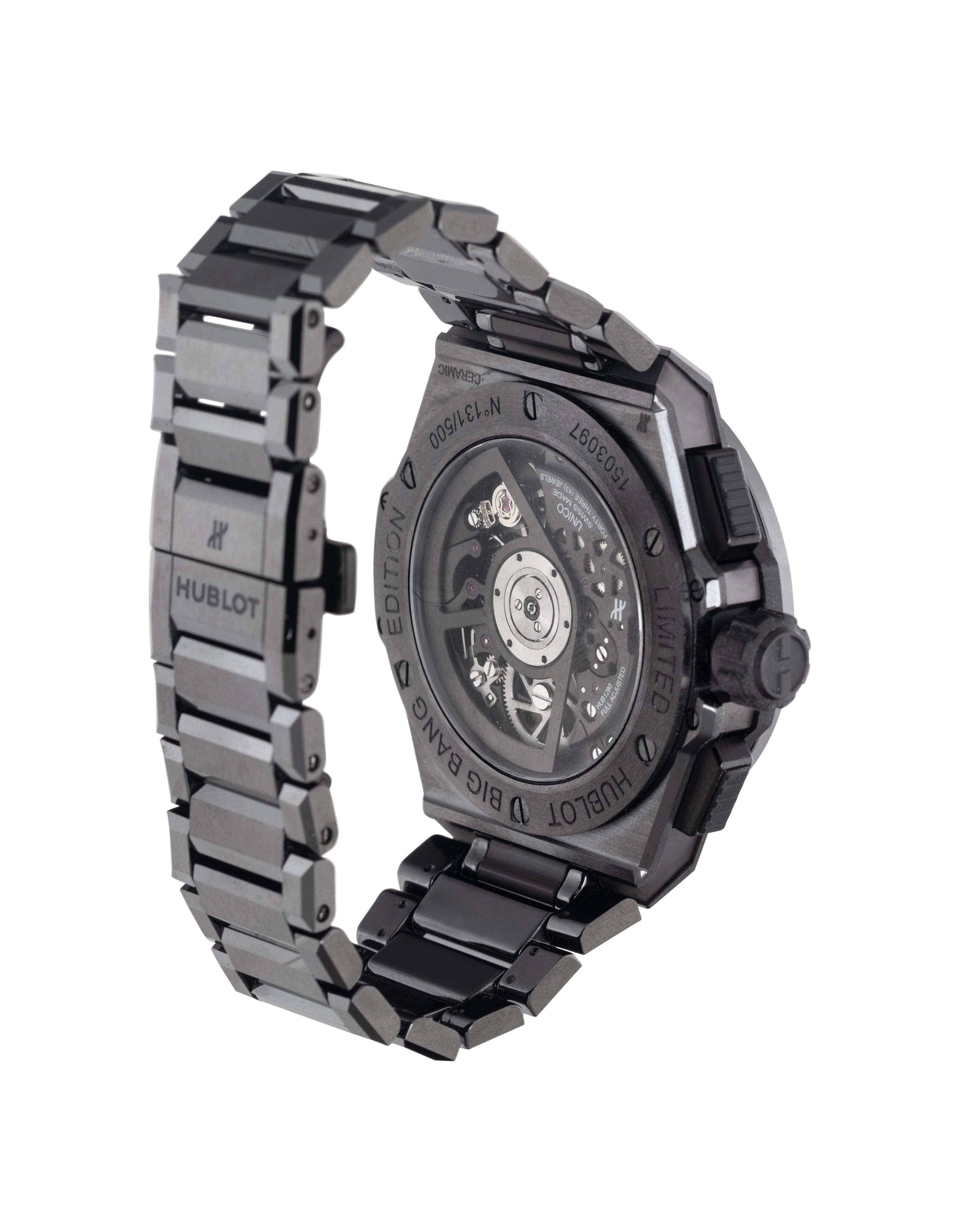 HUBLOT, REF. 451.CX.1140.CX BLACK CERAMIC 'BIG BANG UNICO ALL BLACK' WATCH